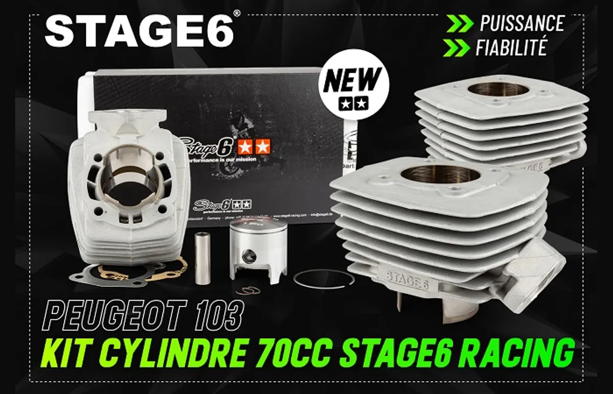 Nouveauté Stage6 : Kit cylindre 70 cc pour Peugeot 103