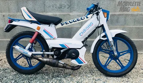 Peugeot 103 Chrono blanc / bleu