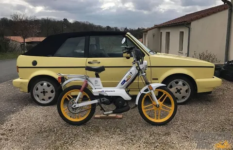 Peugeot 103 Clip blanc / jaune
